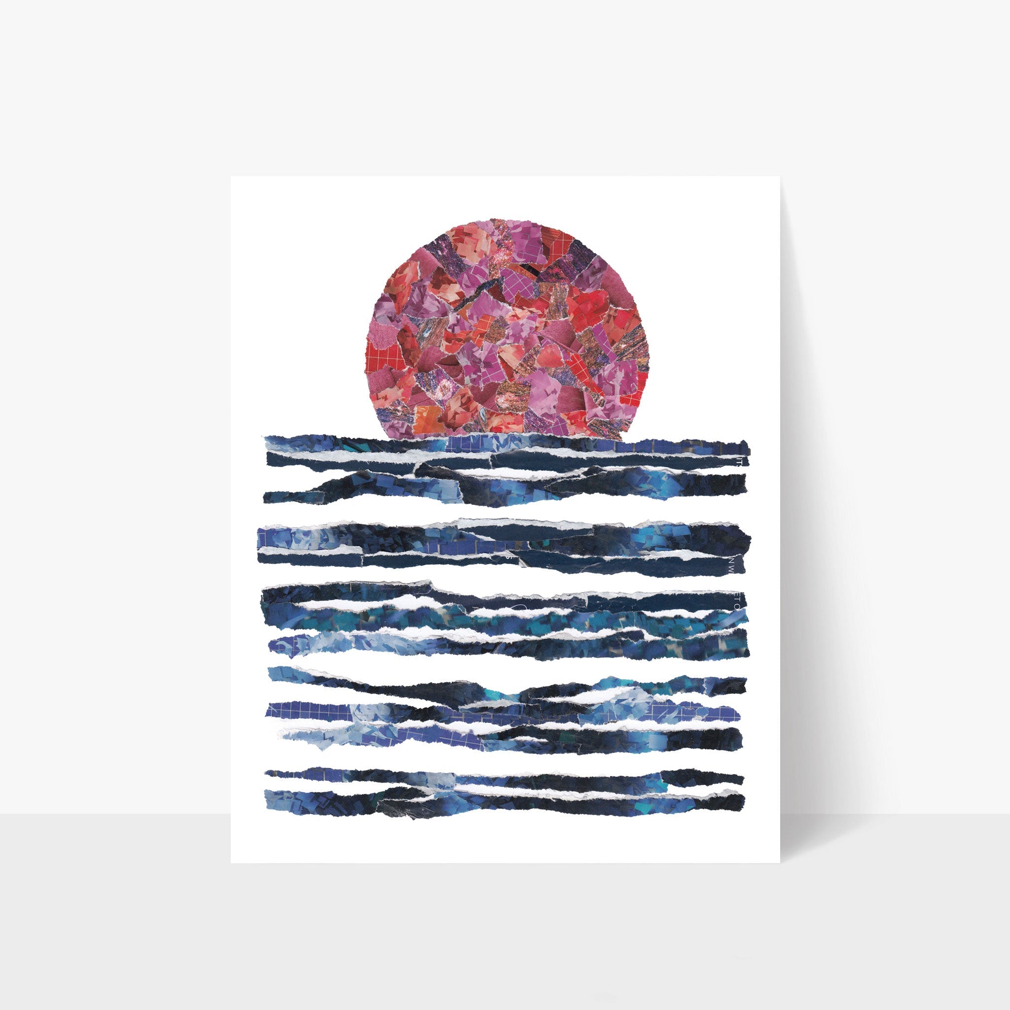 'Purple Hue' Collage Art Print